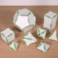 3D Geometry Shape Set - Pre-Cut Cardboard Shapes