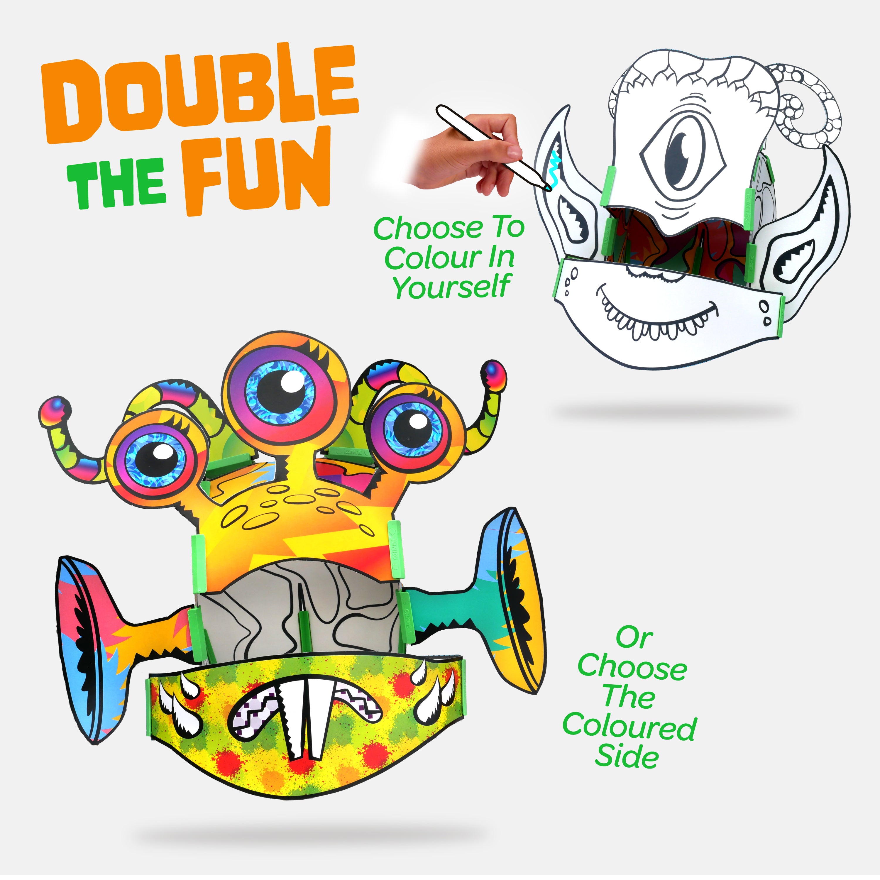 JUNKO Create Your Own Alien Head - Cardboard Craft Kit