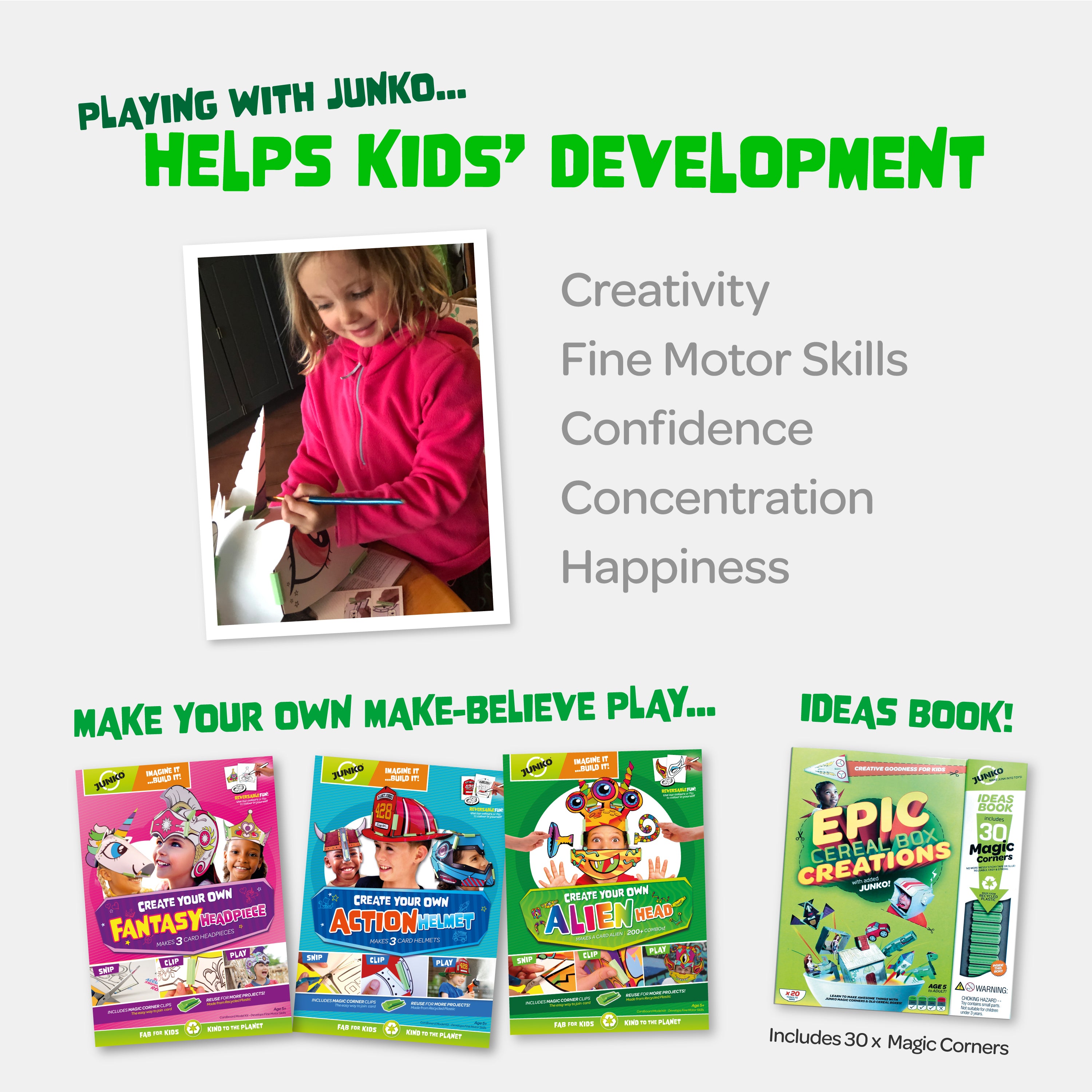 JUNKO Create Your Own Box Car - Zero-Waste Creative Play - ReUse For More Projects!
