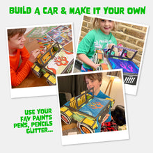 Load image into Gallery viewer, JUNKO Create Your Own Box Car - Zero-Waste Creative Play - ReUse For More Projects!
