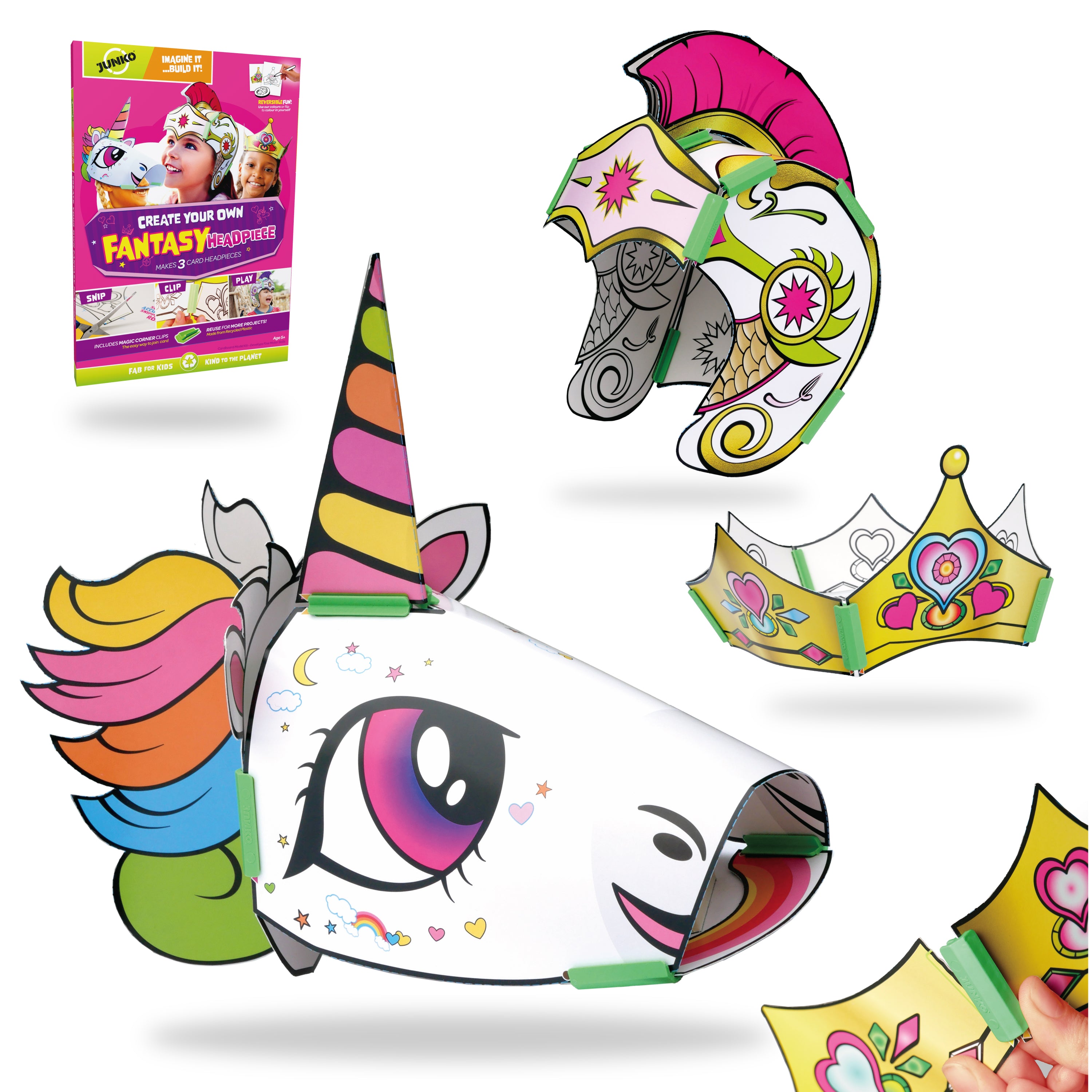 JUNKO Create Your Own Fantasy Headpiece - Ethical Craft Kit and Make-Believe Play
