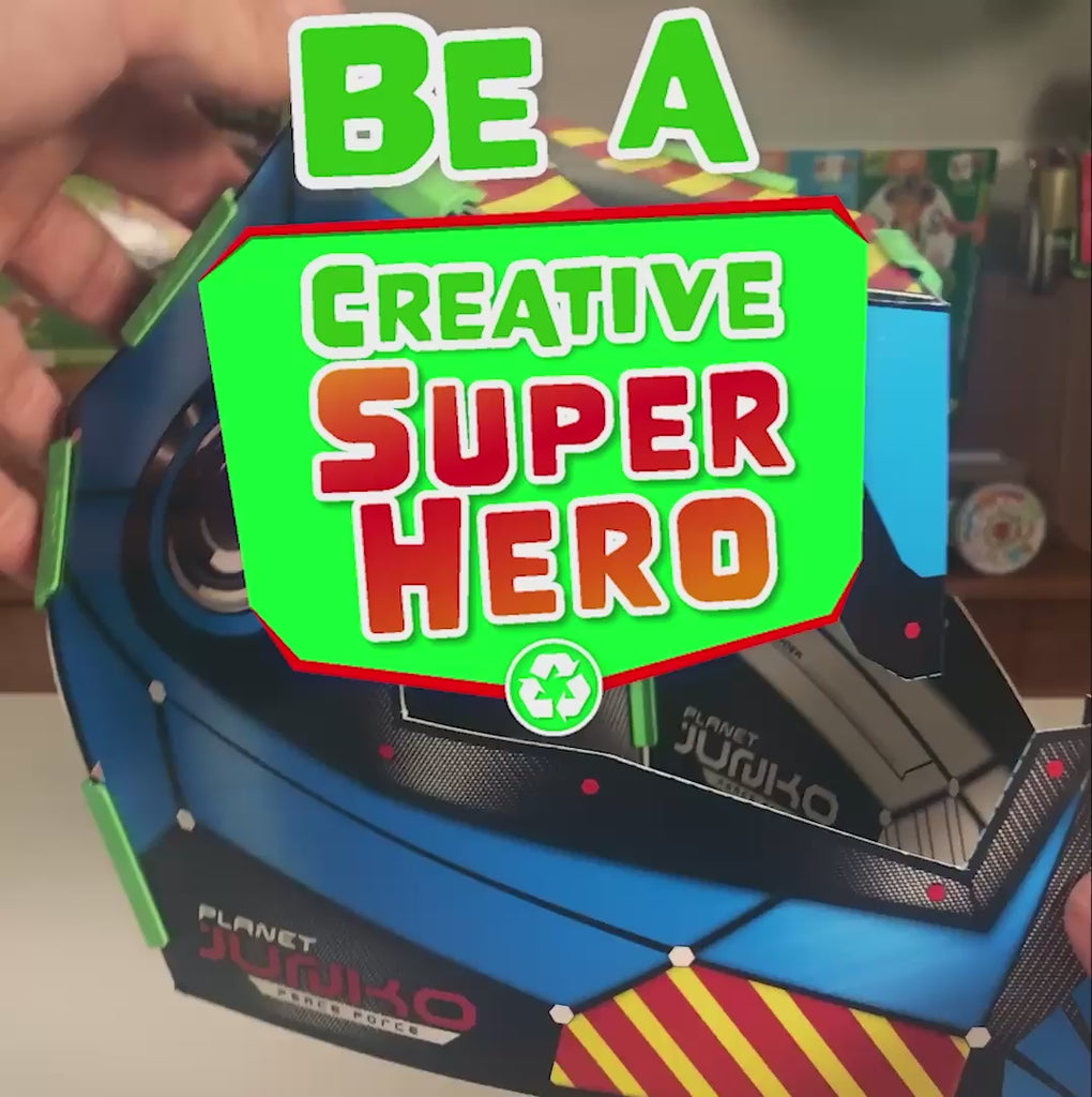 JUNKO Create Your Own Action Helmet - Cardboard Craft Kit