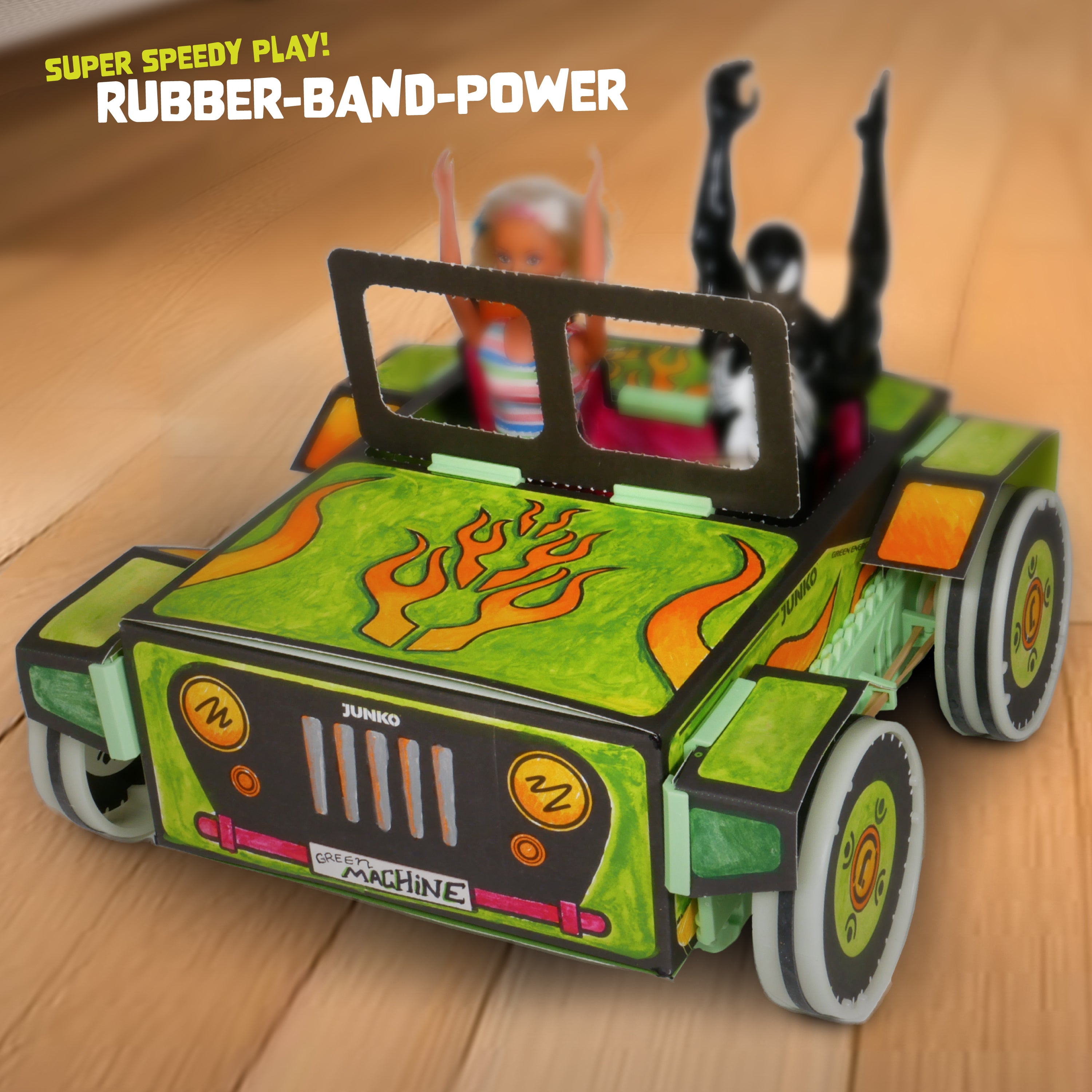 JUNKO Create Your Own Box Car - Zero-Waste Creative Play - ReUse For More Projects!