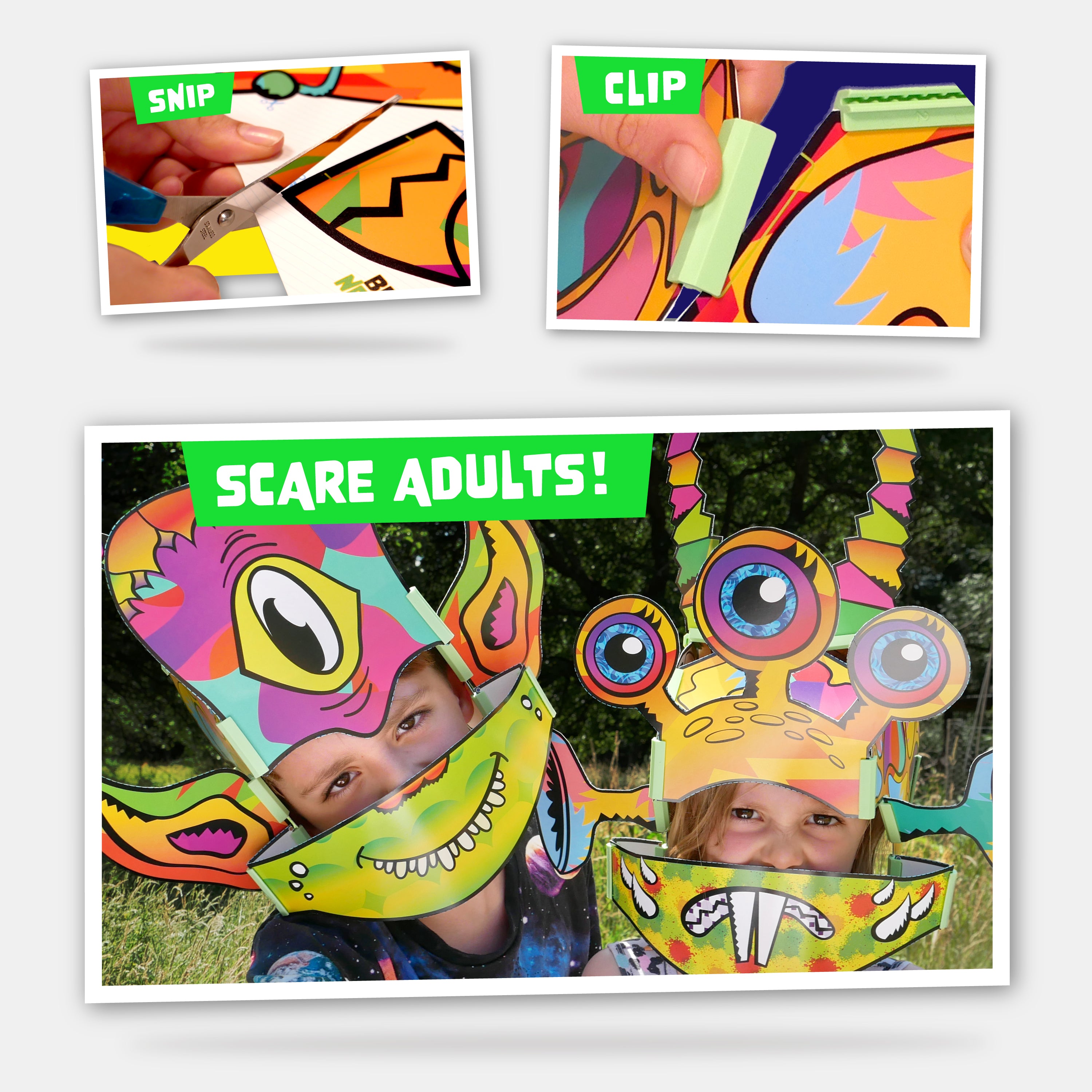 JUNKO Create Your Own Alien Head - Cardboard Craft Kit